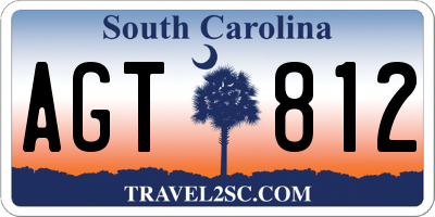 SC license plate AGT812