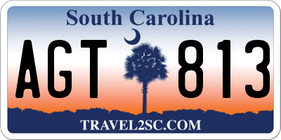 SC license plate AGT813