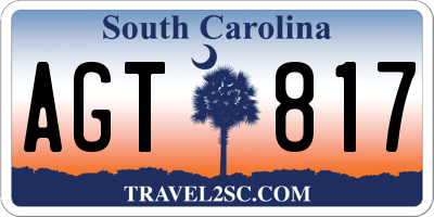 SC license plate AGT817