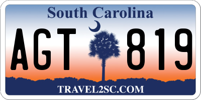 SC license plate AGT819