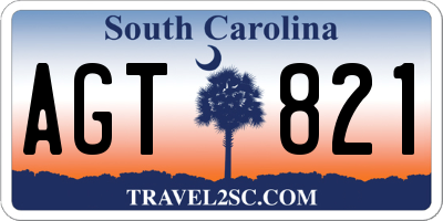 SC license plate AGT821