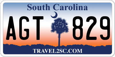 SC license plate AGT829
