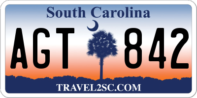 SC license plate AGT842