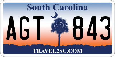 SC license plate AGT843