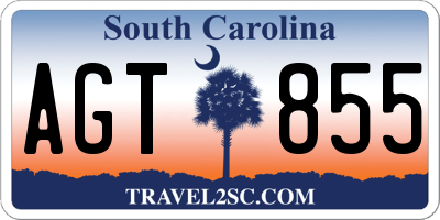 SC license plate AGT855