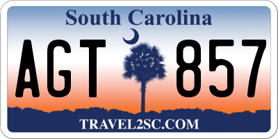 SC license plate AGT857