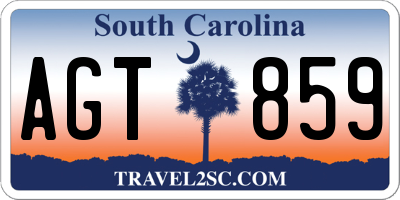 SC license plate AGT859
