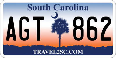 SC license plate AGT862