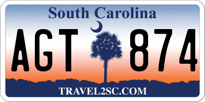 SC license plate AGT874
