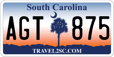 SC license plate AGT875