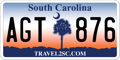 SC license plate AGT876