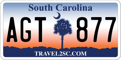 SC license plate AGT877