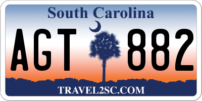 SC license plate AGT882