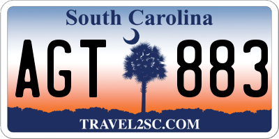 SC license plate AGT883