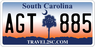 SC license plate AGT885