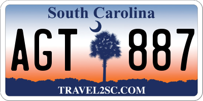 SC license plate AGT887