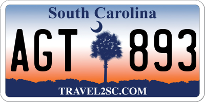 SC license plate AGT893
