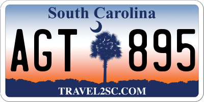SC license plate AGT895
