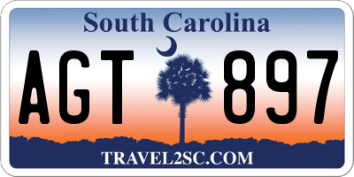 SC license plate AGT897