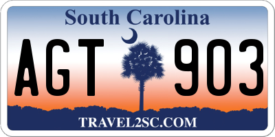 SC license plate AGT903