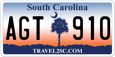 SC license plate AGT910