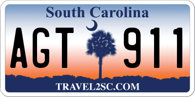 SC license plate AGT911