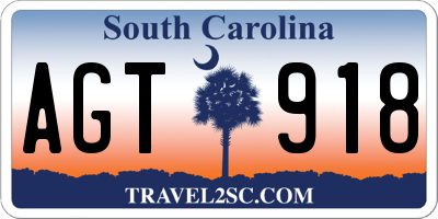 SC license plate AGT918