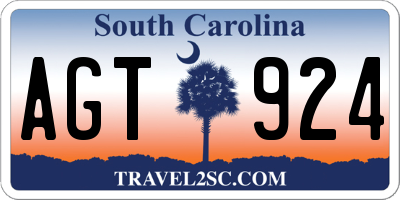 SC license plate AGT924