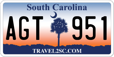 SC license plate AGT951