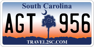 SC license plate AGT956