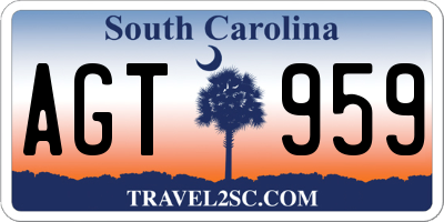 SC license plate AGT959