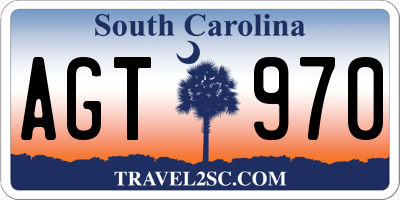 SC license plate AGT970