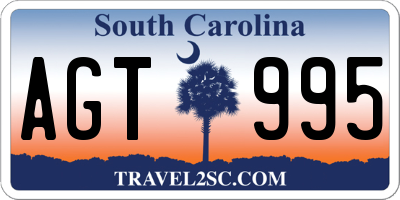 SC license plate AGT995