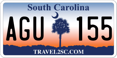 SC license plate AGU155