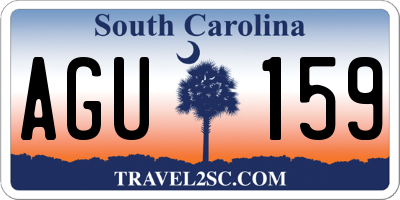 SC license plate AGU159
