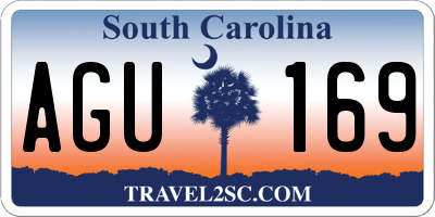 SC license plate AGU169