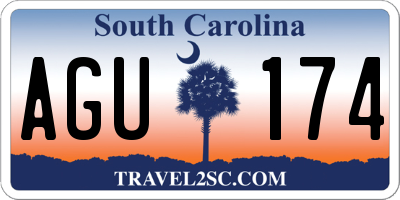 SC license plate AGU174