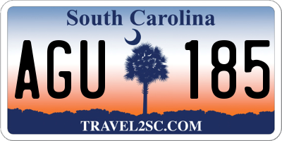 SC license plate AGU185