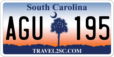 SC license plate AGU195