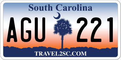 SC license plate AGU221