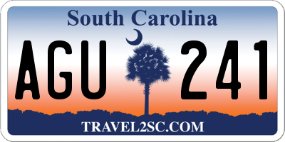SC license plate AGU241
