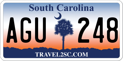 SC license plate AGU248