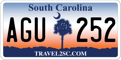 SC license plate AGU252