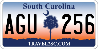 SC license plate AGU256