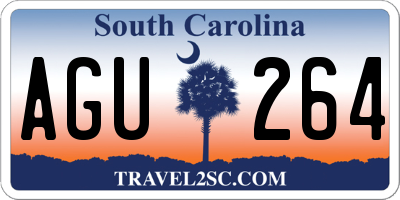 SC license plate AGU264