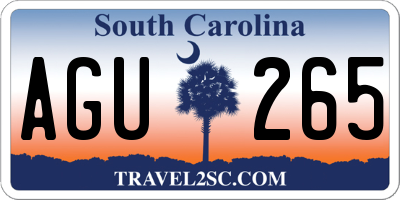 SC license plate AGU265