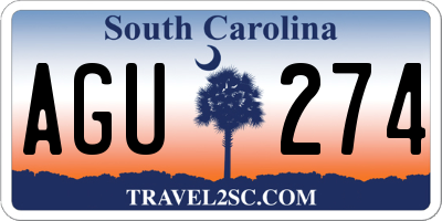 SC license plate AGU274