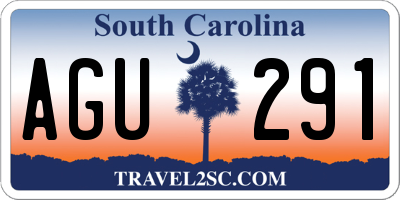 SC license plate AGU291