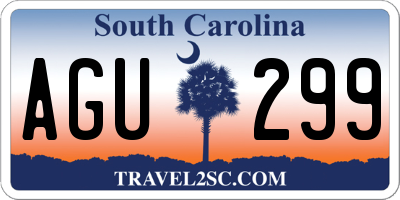 SC license plate AGU299