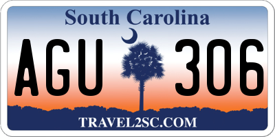 SC license plate AGU306